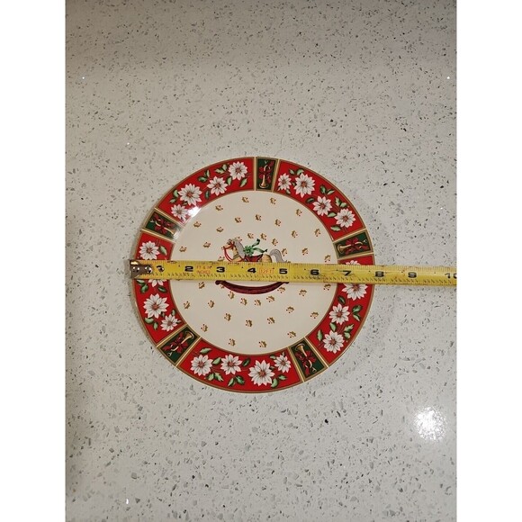 Kobe Charlton Hall Classic Traditions Christmas Plate 7 3/4” Rocking Horse EUC - Picture 3 of 4